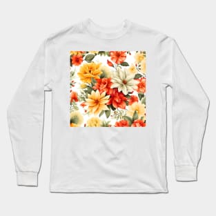 Bright Summer Flowers Long Sleeve T-Shirt